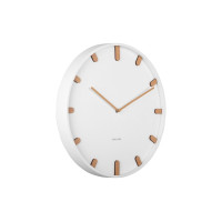 Nástenné hodiny Karlsson Grace KA5942WH (40 cm) - biele kovové